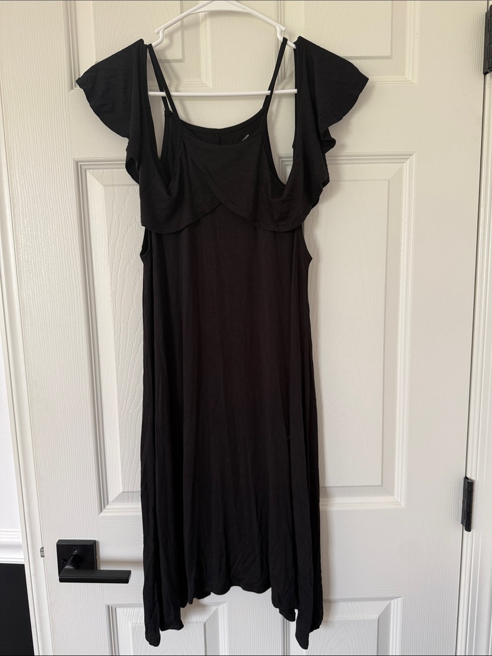 Black Women's Ruffle Sleeve Sundress